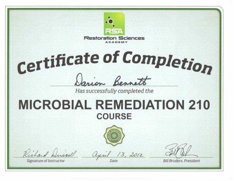 Mold Remediation Certification
