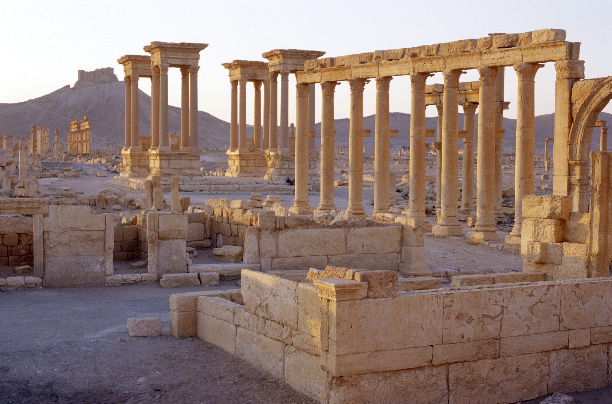 Archaeological tourism Palmyra, Syria.