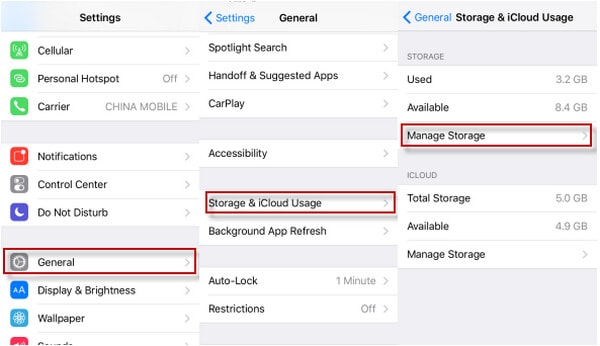 how to manage storage on iPhone - delete apps and storage