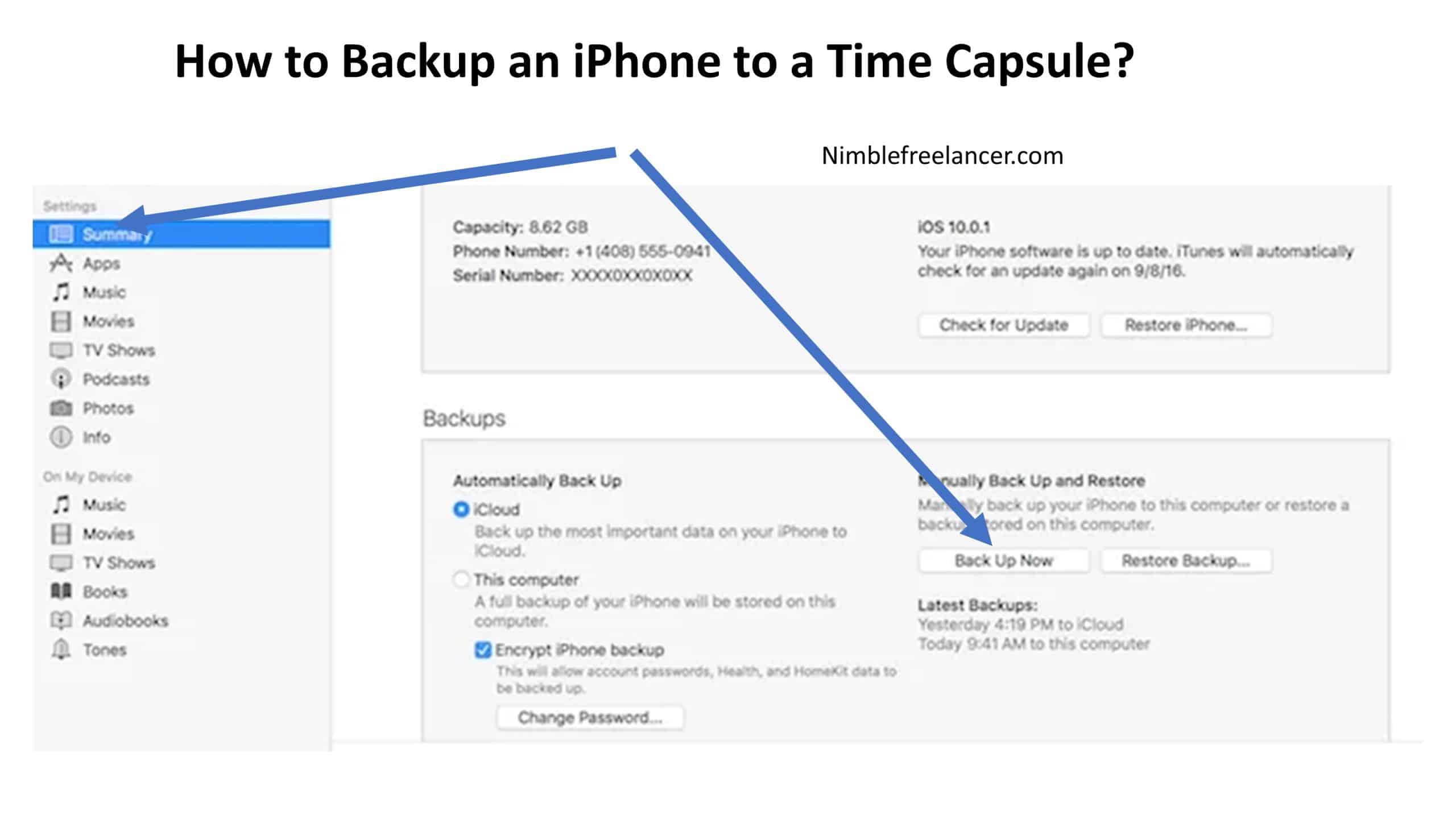 How to Backup an iPhone to a Time Capsule