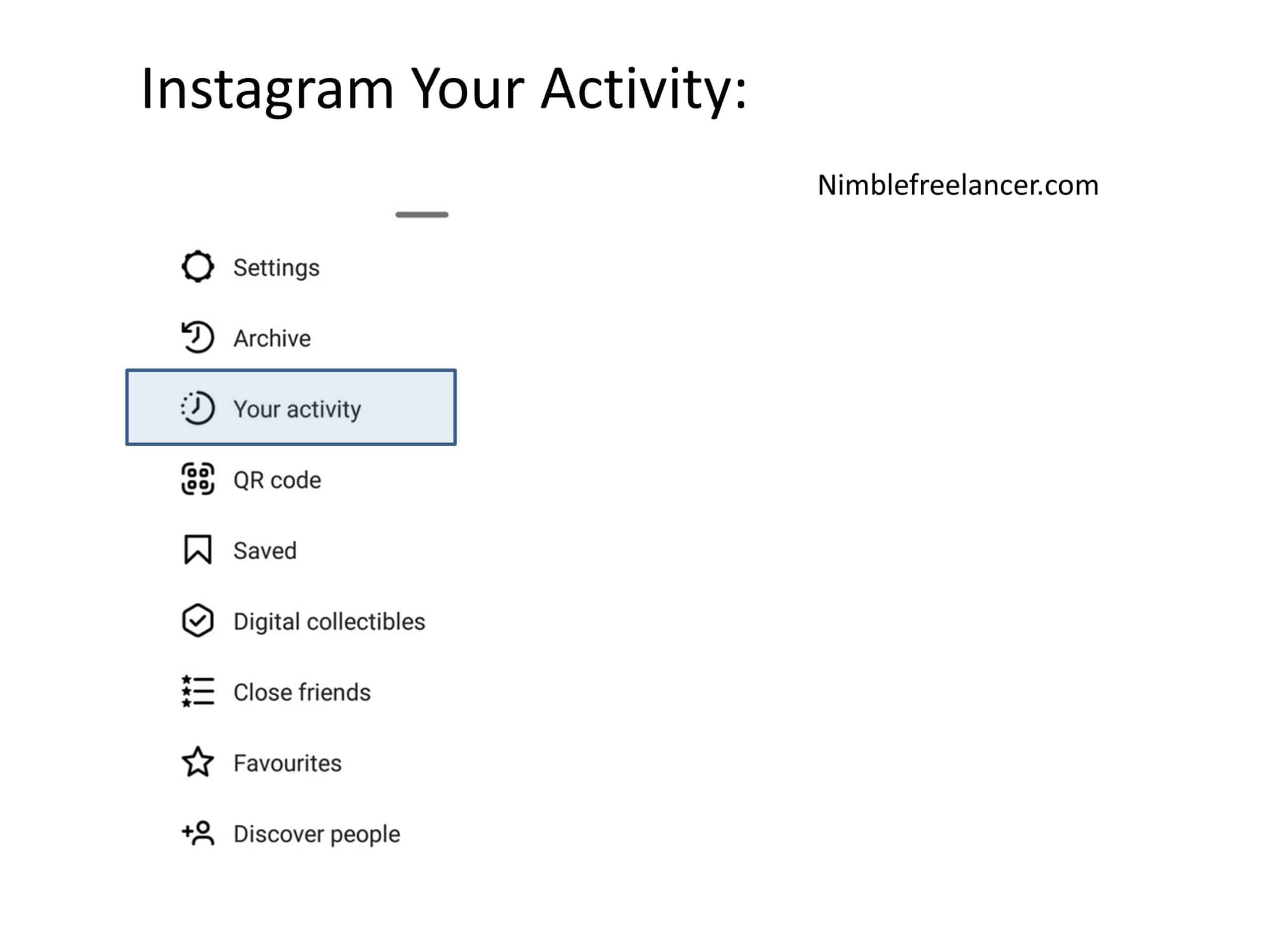 Your activity at Instagram app