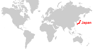 japan on world map