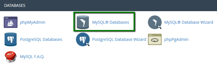 open mysql database in hosting panel
