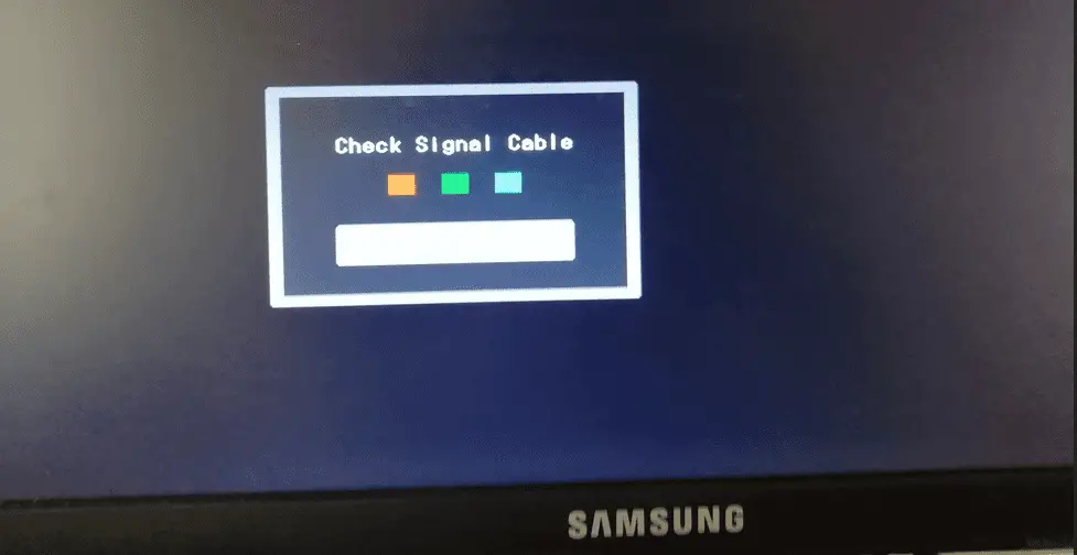 Check Signal Cable error on Samsung Monitor