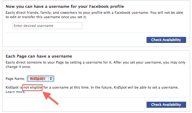  Facebook Username Eligibility