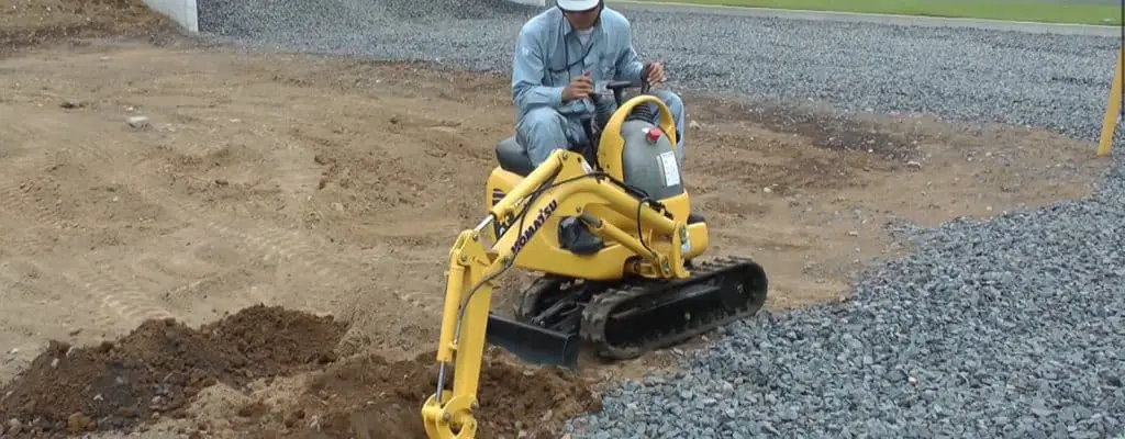 mini excavator for frost ground