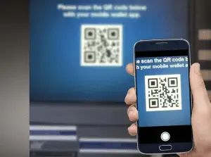 Get cash from ATM scanning QR code from ATM machine