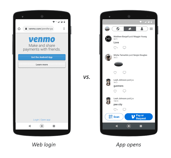 open Venmo app