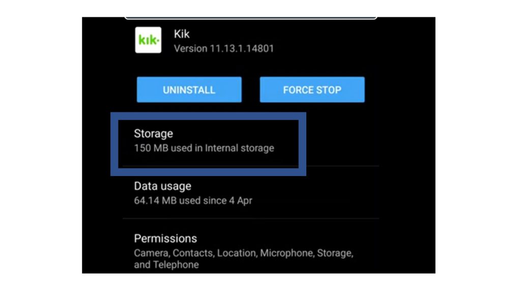 Kik app storage to delete to be able to join Kik app groups