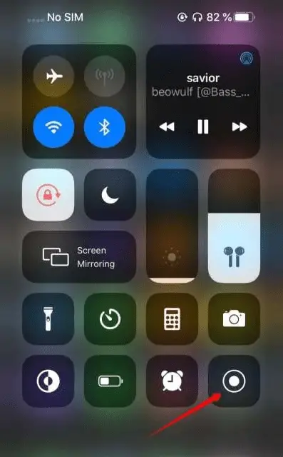 screen recording option in iPhone