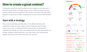 content optimizer in Surfer SEO