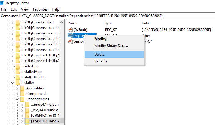 delete viber keys and data in registry editor 1