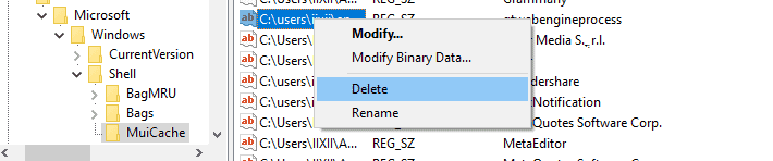 delete viber keys and data in registry editor 2