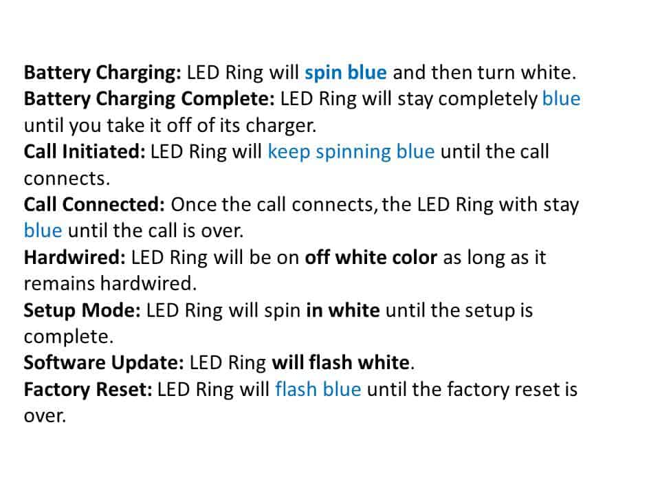 ring doorbell colors