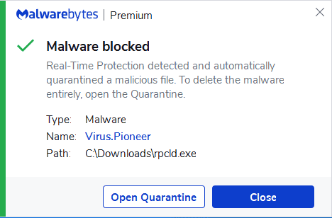 malwarebytes remove virus on laptop