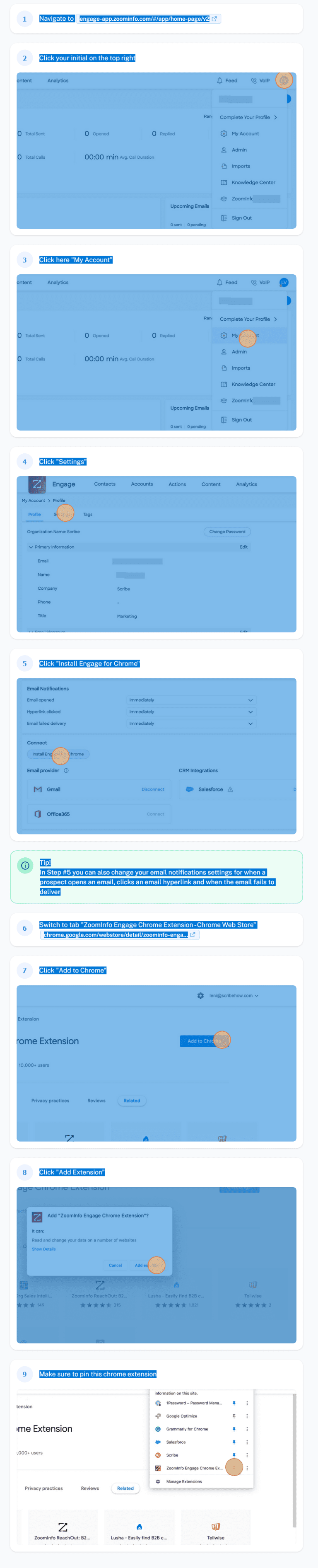 How to Download Chrome Extension for ZoomInfo Engage? 9 Steps