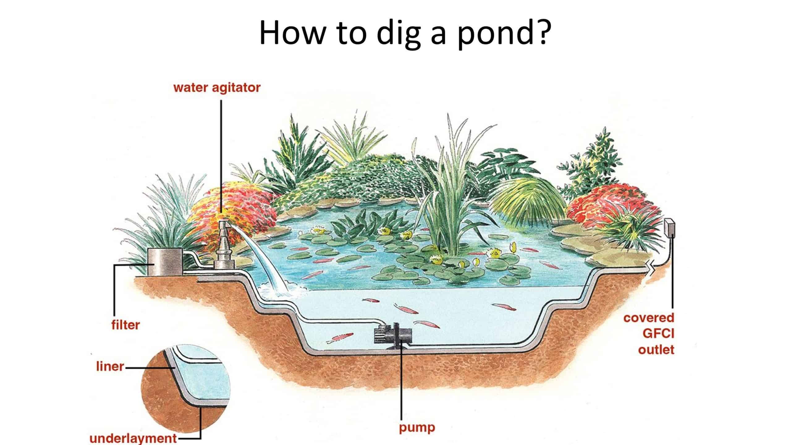 how to dig a pond