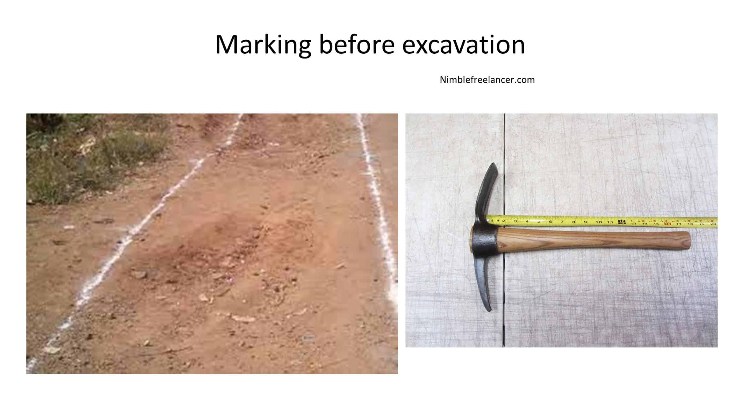 tools for marking before excavation