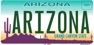 arizona license plate
