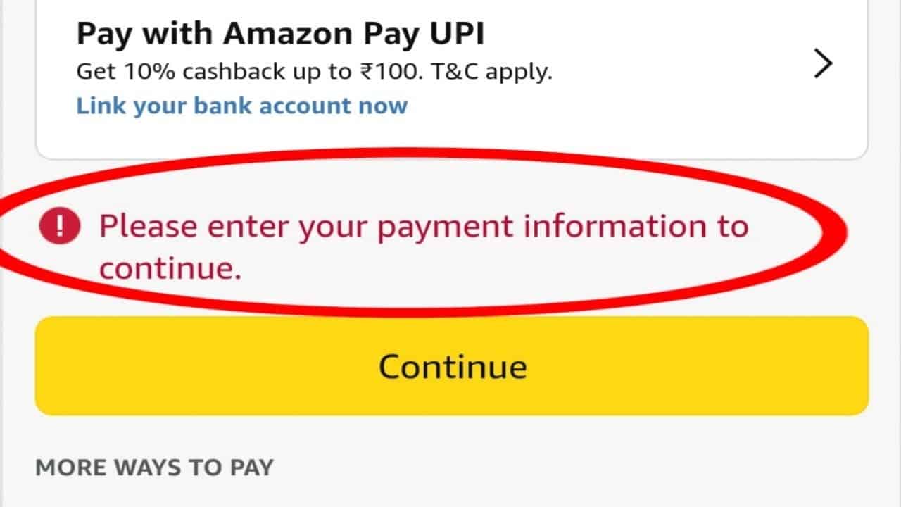 Why Won't Amazon Let Me Continue My Order