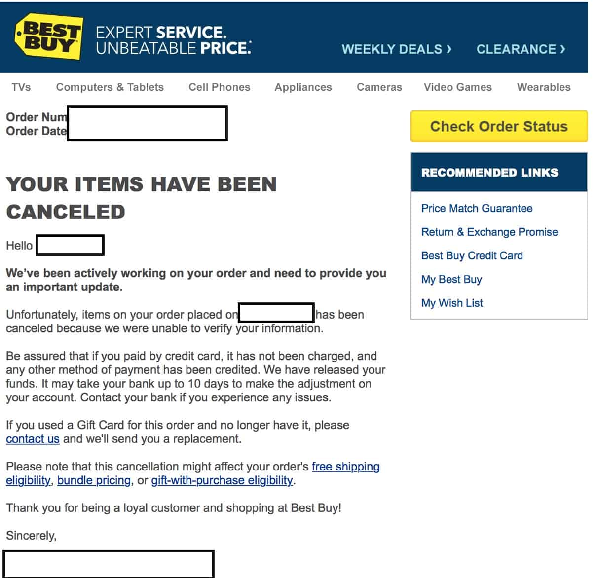 Best Buy Keep Cancelling My Order
